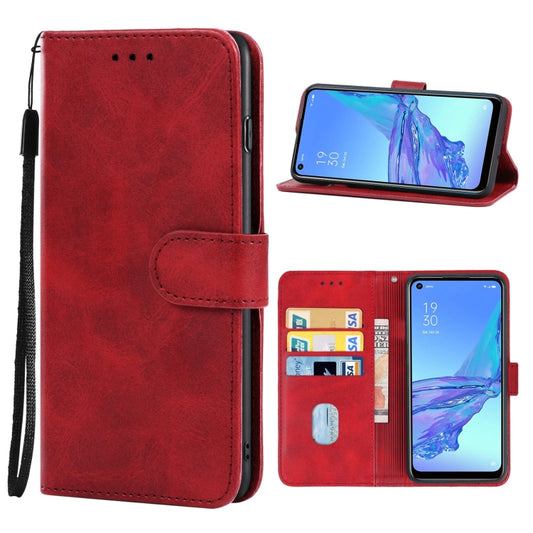 Leather Phone Case For OPPO A53 4G 2020(Red) - OPPO Cases by PMC Jewellery | Online Shopping South Africa | PMC Jewellery | Buy Now Pay Later Mobicred