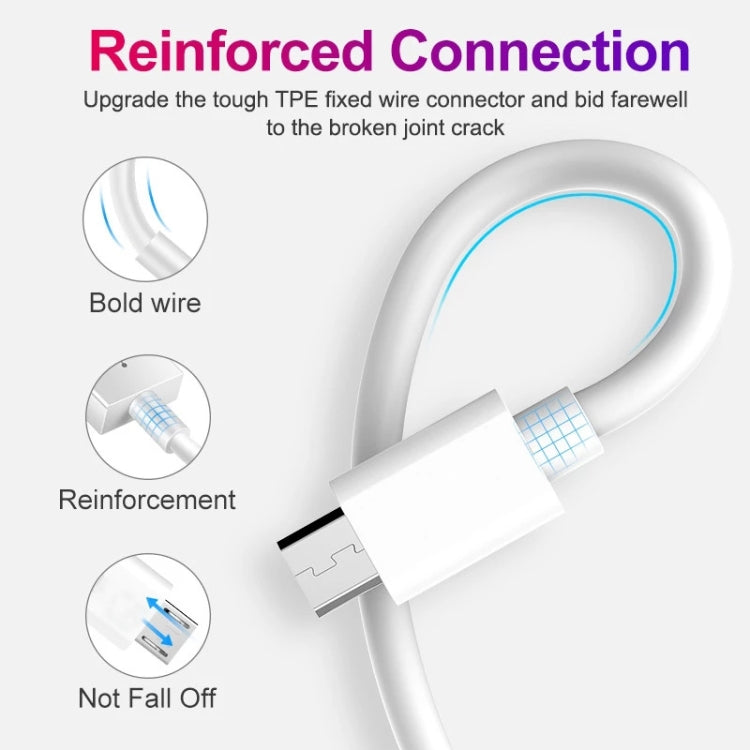 USB to Micro USB Copper Core Charging Cable, Cable Length:30cm(Black) - Micro USB Cable by PMC TechLife | Online Shopping South Africa | PMC TechLife | Buy Now Pay Later Mobicred