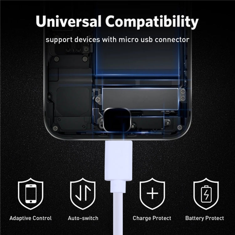 USB to Micro USB Copper Core Charging Cable, Cable Length:30cm(Black) - Micro USB Cable by PMC TechLife | Online Shopping South Africa | PMC TechLife | Buy Now Pay Later Mobicred