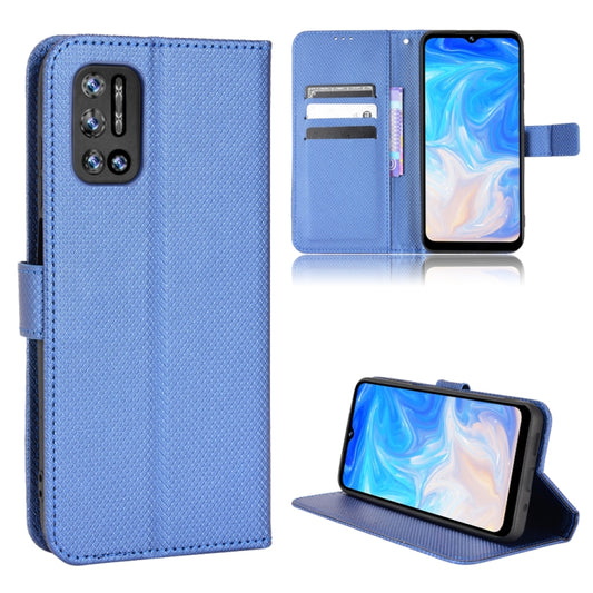 For DOOGEE N40 Pro Diamond Texture Leather Phone Case(Blue) - Doogee Cases by PMC Jewellery | Online Shopping South Africa | PMC Jewellery | Buy Now Pay Later Mobicred