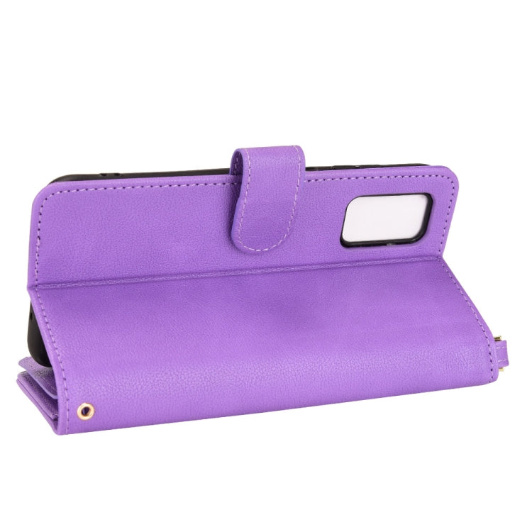 For Blackview A90 Litchi Texture Zipper Leather Phone Case(Purple) - More Brand by PMC TechLife | Online Shopping South Africa | PMC TechLife | Buy Now Pay Later Mobicred