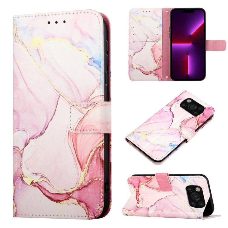 For Xiaomi Poco X3 NFC / X3 Pro / X3 PT003 Marble Pattern Flip Leather Phone Case(Rose Gold LS005) - Xiaomi Cases by PMC TechLife | Online Shopping South Africa | PMC TechLife