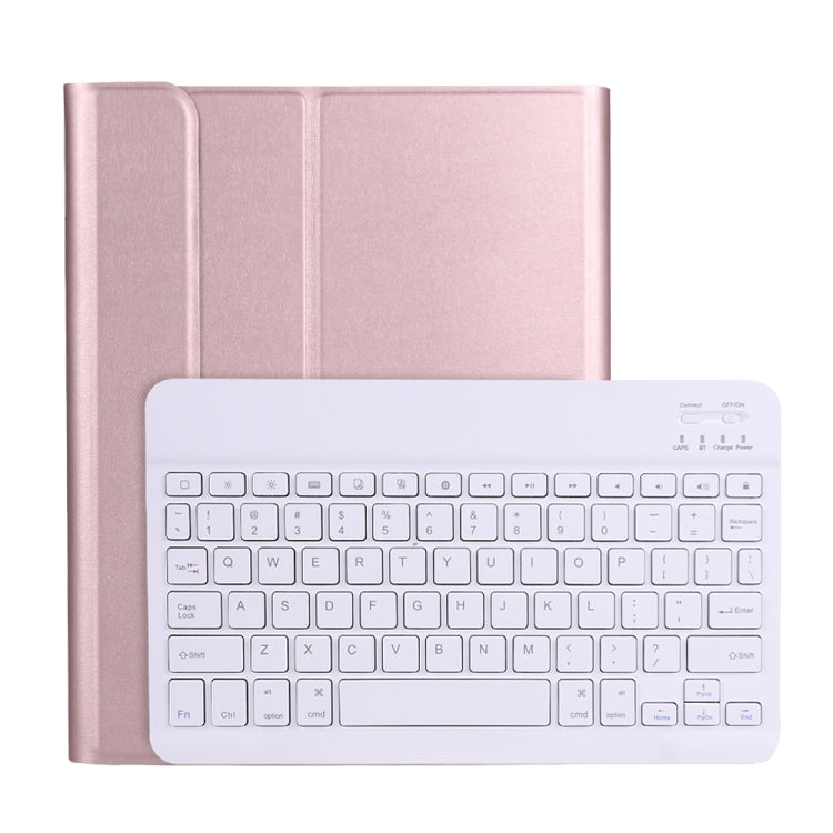 A11B Lambskin Texture Ultra-thin Bluetooth Keyboard Leather Case with Pen Holder For iPad Air 5 2022 / Air 4 2020 10.9 & Pro 11 inch 2021 / 2020 / 2018(Rose Gold) - Universal by PMC Jewellery | Online Shopping South Africa | PMC Jewellery