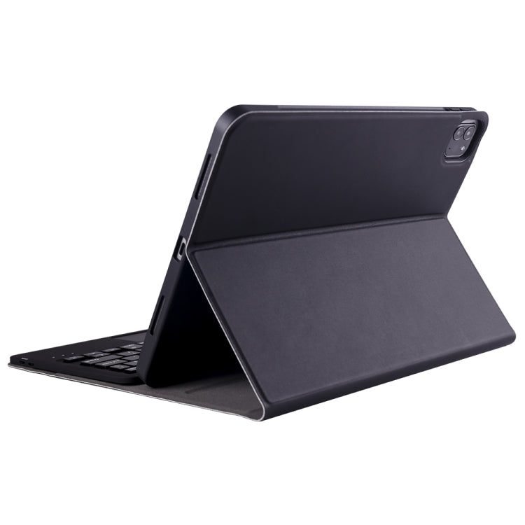 A11B-A Lambskin Texture Ultra-thin Bluetooth Keyboard Leather Case with Pen Holder & Touchpad For iPad Air 5 2022 / Air 4 2020 10.9 & Pro 11 inch 2021 / 2020 / 2018(Black) - Universal by PMC Jewellery | Online Shopping South Africa | PMC Jewellery