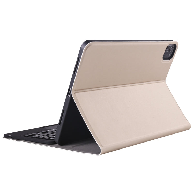 A11B-A Lambskin Texture Ultra-thin Bluetooth Keyboard Leather Case with Pen Holder & Touchpad For iPad Air 5 2022 / Air 4 2020 10.9 & Pro 11 inch 2021 / 2020 / 2018(Gold) - Universal by PMC Jewellery | Online Shopping South Africa | PMC Jewellery