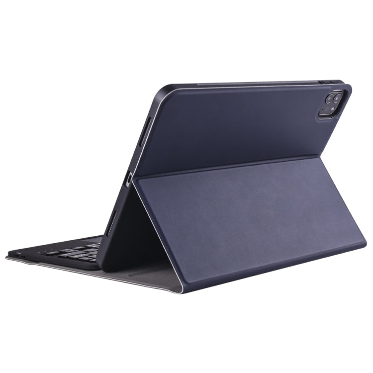 A11B-A Lambskin Texture Ultra-thin Bluetooth Keyboard Leather Case with Pen Holder & Touchpad For iPad Air 5 2022 / Air 4 2020 10.9 & Pro 11 inch 2021 / 2020 / 2018(Blue) - Universal by PMC Jewellery | Online Shopping South Africa | PMC Jewellery