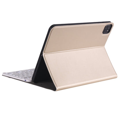 A11BS Lambskin Texture Ultra-thin Bluetooth Keyboard Leather Case with Pen Holder & Backlight For iPad Air 5 2022 / Air 4 2020 10.9 & Pro 11 inch 2021 / 2020 / 2018(Gold) - Universal by PMC Jewellery | Online Shopping South Africa | PMC Jewellery