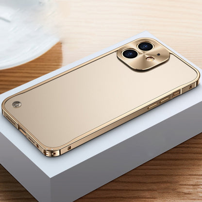 For iPhone 12 mini Metal Frame Frosted Case (Gold) - iPhone 12 mini Cases by PMC Jewellery | Online Shopping South Africa | PMC Jewellery | Buy Now Pay Later Mobicred