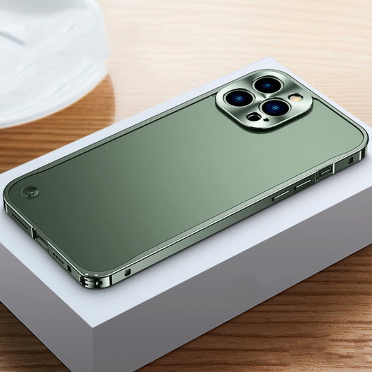 For iPhone 12 mini Metal Frame Frosted Case (Dark Green) - iPhone 12 mini Cases by PMC Jewellery | Online Shopping South Africa | PMC Jewellery | Buy Now Pay Later Mobicred