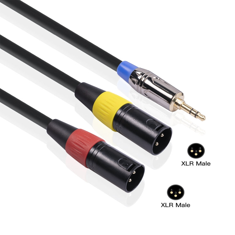 TC194BUXK108YR-30 3.5mm Male to Dual Canon Male Audio Cable, Length: 3m - Aux Cable by PMC Jewellery | Online Shopping South Africa | PMC Jewellery | Buy Now Pay Later Mobicred