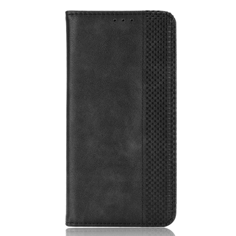 For Ulefone Note 12P Magnetic Buckle Retro Texture Leather Phone Case(Black) - Ulefone Cases by PMC Jewellery | Online Shopping South Africa | PMC Jewellery | Buy Now Pay Later Mobicred