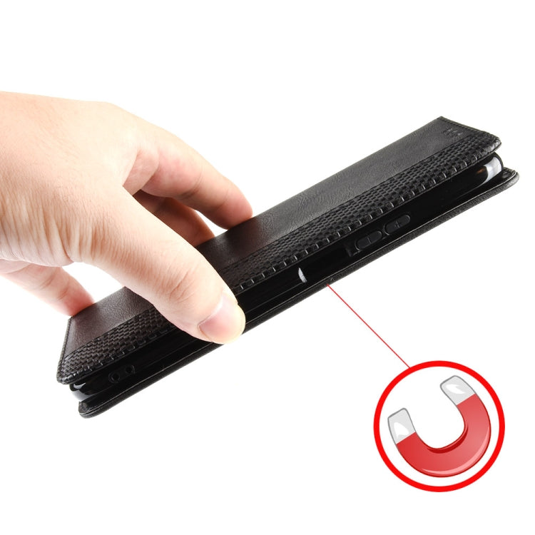 For Ulefone Note 12P Magnetic Buckle Retro Texture Leather Phone Case(Black) - Ulefone Cases by PMC Jewellery | Online Shopping South Africa | PMC Jewellery | Buy Now Pay Later Mobicred