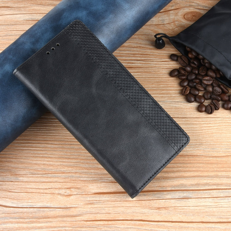 For Ulefone Note 12P Magnetic Buckle Retro Texture Leather Phone Case(Black) - Ulefone Cases by PMC Jewellery | Online Shopping South Africa | PMC Jewellery | Buy Now Pay Later Mobicred