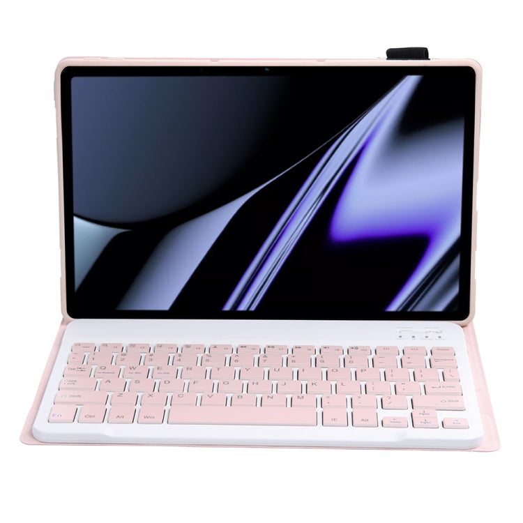 OP11 Lambskin Texture Ultra-thin Bluetooth Keyboard Leather Case For OPPO Pad 11 inch(Pink) - Others Keyboard by PMC Jewellery | Online Shopping South Africa | PMC Jewellery