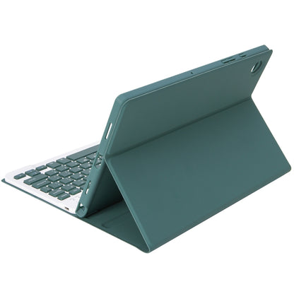 A08B Candy Color Bluetooth Keyboard Leather Case with Pen Slot For Samsung Galaxy Tab A8 10.5 2021 SM-X200 / SM-X205(Dark Green) - Samsung Keyboard by PMC Jewellery | Online Shopping South Africa | PMC Jewellery