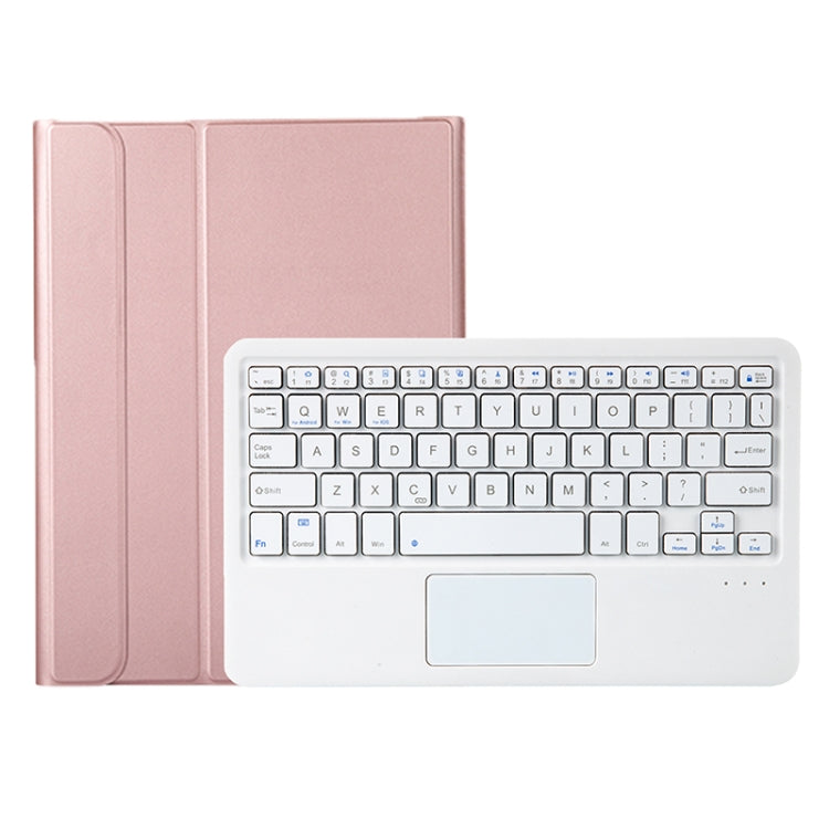 A08B-A Bluetooth Keyboard Leather Case with Pen Slot & Touchpad For Samsung Galaxy Tab A8 2021 SM-X205 / SM-X200(Rose Gold) - Samsung Keyboard by PMC Jewellery | Online Shopping South Africa | PMC Jewellery