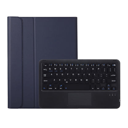 A08B-A Bluetooth Keyboard Leather Case with Pen Slot & Touchpad For Samsung Galaxy Tab A8 2021 SM-X205 / SM-X200(Blue) - Samsung Keyboard by PMC Jewellery | Online Shopping South Africa | PMC Jewellery