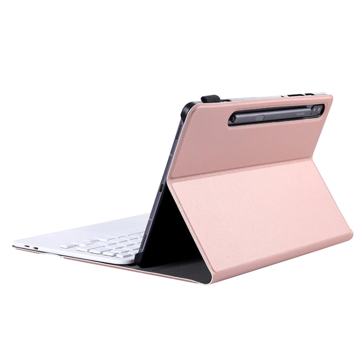 A700-A Ultra-thin Bluetooth Keyboard Leather Case with Touchpad For Samsung Galaxy Tab S8 11 inch SM-X700 / SM-X706(Rose Gold) - Samsung Keyboard by PMC Jewellery | Online Shopping South Africa | PMC Jewellery