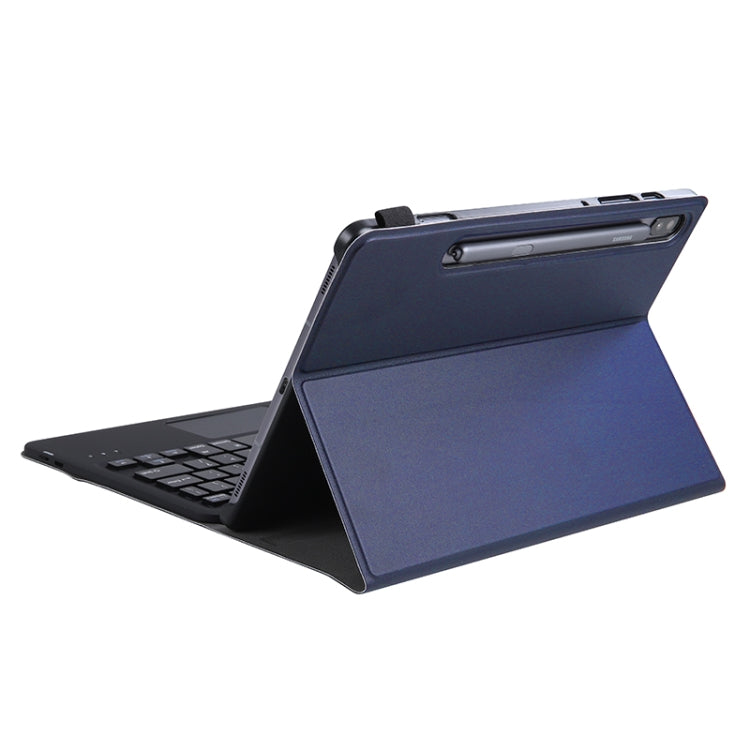 A700-A Ultra-thin Bluetooth Keyboard Leather Case with Touchpad For Samsung Galaxy Tab S8 11 inch SM-X700 / SM-X706(Blue) - Samsung Keyboard by PMC Jewellery | Online Shopping South Africa | PMC Jewellery