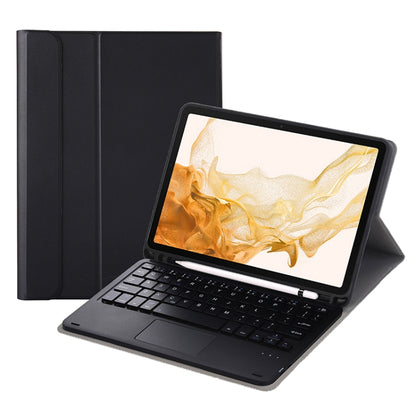 A700B-A Bluetooth Keyboard Leather Case with Pen Slot & Touchpad For Samsung Galaxy Tab S8 11 inch SM-X700 / SM-X706(Black) - Samsung Keyboard by PMC Jewellery | Online Shopping South Africa | PMC Jewellery