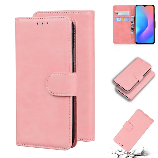 For Blackview A60 Pro Skin Feel Pure Color Flip Leather Phone Case(Pink) - More Brand by PMC Jewellery | Online Shopping South Africa | PMC Jewellery | Buy Now Pay Later Mobicred