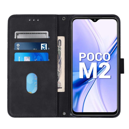 For Xiaomi Redmi 9 / 9 Power / Poco M2 Crossbody 3D Embossed Flip Leather Phone Case(Black) - Xiaomi Cases by PMC Jewellery | Online Shopping South Africa | PMC Jewellery