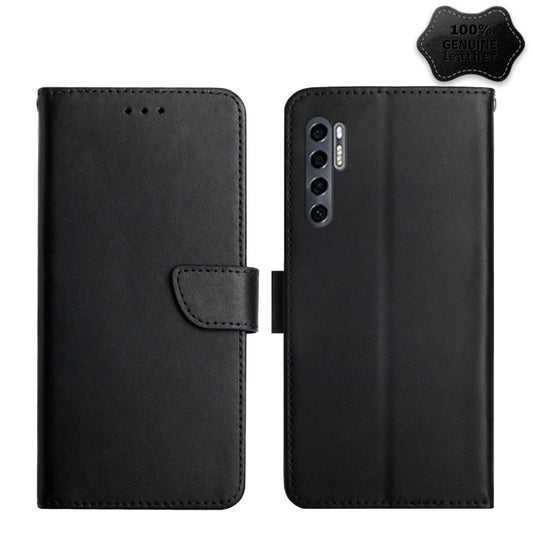 For TCL 20 Pro 5G Genuine Leather Fingerprint-proof Flip Phone Case(Black) - More Brand by PMC Jewellery | Online Shopping South Africa | PMC Jewellery | Buy Now Pay Later Mobicred