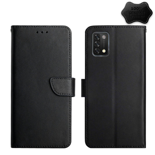 For UMIDIGI A11 Genuine Leather Fingerprint-proof Flip Phone Case(Black) - More Brand by PMC Jewellery | Online Shopping South Africa | PMC Jewellery | Buy Now Pay Later Mobicred