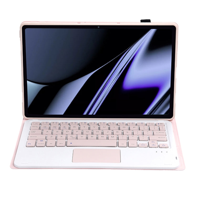 OP11-A Lambskin Texture Ultra-thin Bluetooth Keyboard Leather Case with Touchpad For OPPO Pad 11 inch(Pink) - Others Keyboard by PMC Jewellery | Online Shopping South Africa | PMC Jewellery