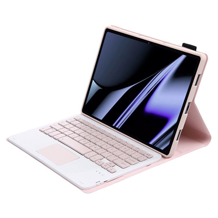 OP11-A Lambskin Texture Ultra-thin Bluetooth Keyboard Leather Case with Touchpad For OPPO Pad 11 inch(Pink) - Others Keyboard by PMC Jewellery | Online Shopping South Africa | PMC Jewellery