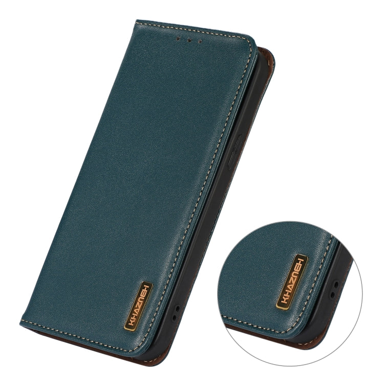 For Google Pixel 7 5G KHAZNEH Nappa Top Layer Cowhide Leather Phone Case(Green) - Google Cases by PMC TechLife | Online Shopping South Africa | PMC TechLife | Buy Now Pay Later Mobicred