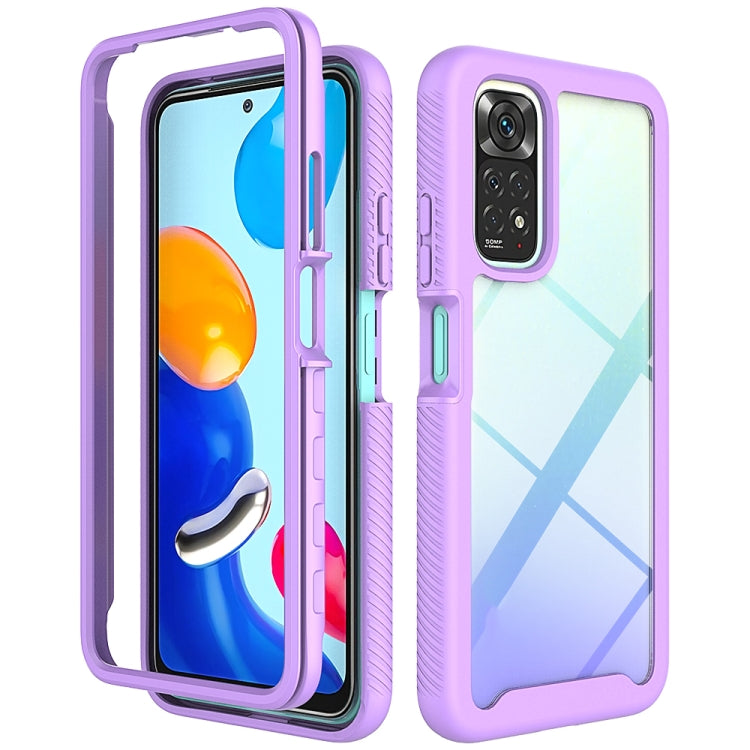 For Xiaomi Redmi Note 11 Global / Note 11S Starry Sky Solid Color Series PC + TPU Phone Case(Purple) - Xiaomi Cases by PMC Jewellery | Online Shopping South Africa | PMC Jewellery | Buy Now Pay Later Mobicred