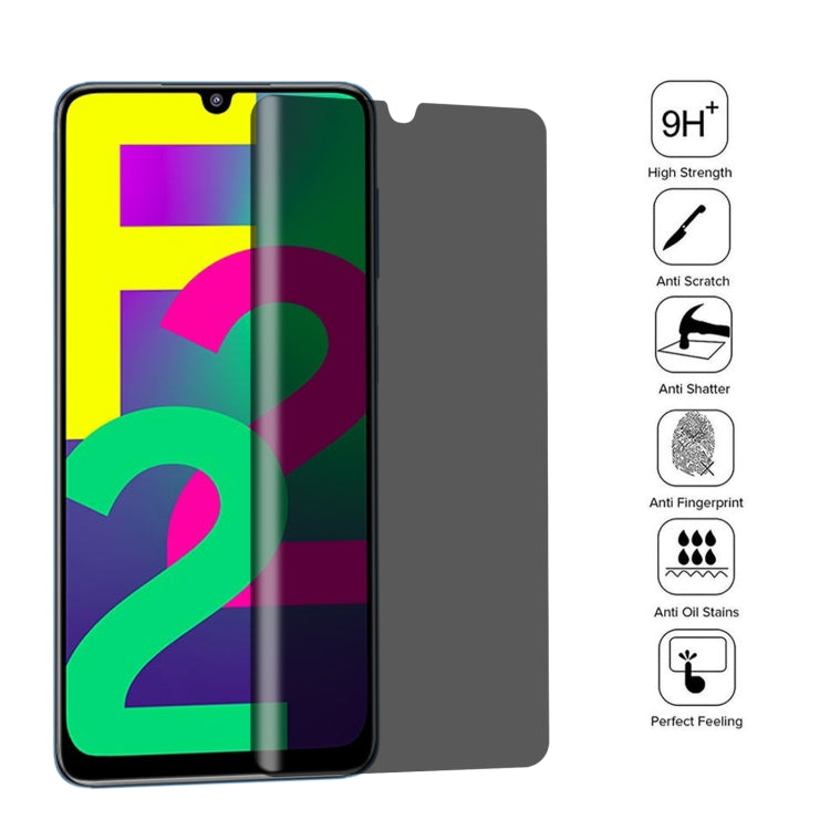 Full Cover Anti-peeping Tempered Glass Film For Samsung Galaxy F22 - Galaxy Tempered Glass by PMC Jewellery | Online Shopping South Africa | PMC Jewellery | Buy Now Pay Later Mobicred