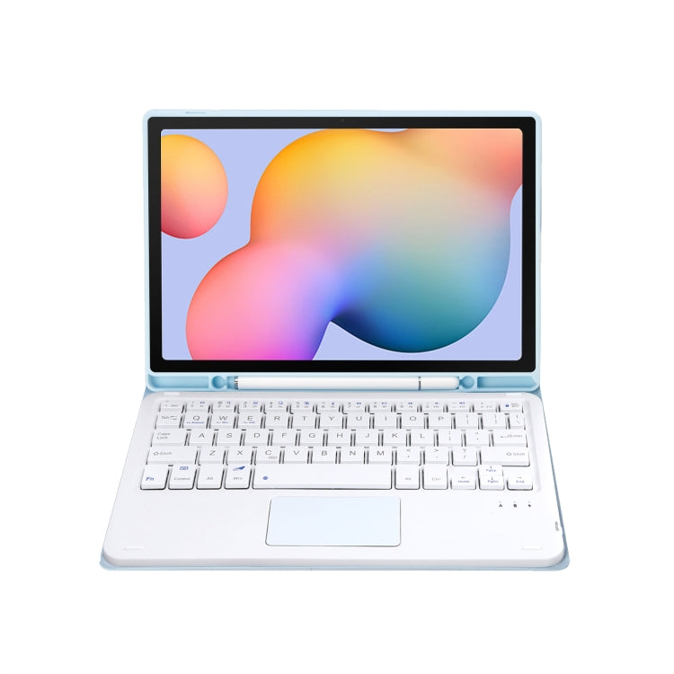 A610B-A Candy Color Bluetooth Keyboard Leather Case with Pen Slot & Touchpad For Samsung Galaxy Tab S6 Lite 10.4 inch SM-P610 / SM-P615(White Ice) - Samsung Keyboard by PMC Jewellery | Online Shopping South Africa | PMC Jewellery