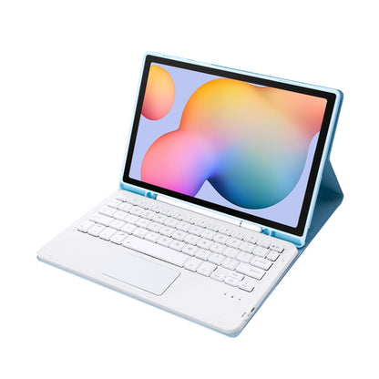 A610B-A Candy Color Bluetooth Keyboard Leather Case with Pen Slot & Touchpad For Samsung Galaxy Tab S6 Lite 10.4 inch SM-P610 / SM-P615(White Ice) - Samsung Keyboard by PMC Jewellery | Online Shopping South Africa | PMC Jewellery