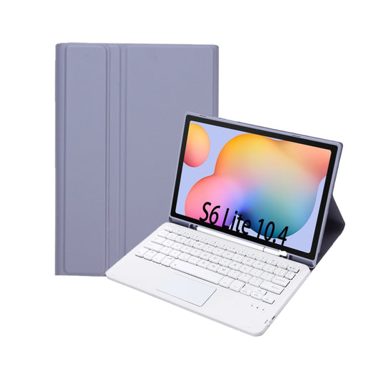 A610B-A Candy Color Bluetooth Keyboard Leather Case with Pen Slot & Touchpad For Samsung Galaxy Tab S6 Lite 10.4 inch SM-P610 / SM-P615(Purple) - Samsung Keyboard by PMC Jewellery | Online Shopping South Africa | PMC Jewellery