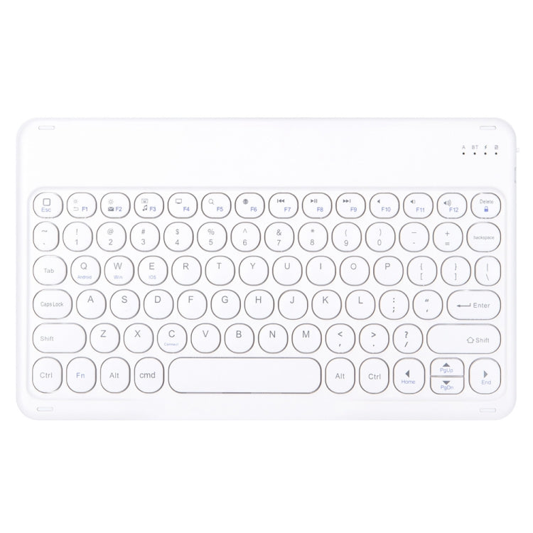 Round Cap Bluetooth Keyboard Leather Case with Pen Slot for Samsung Galaxy Tab S6 Lite, Specification:without Touchpad(Dark Blue+White Keyboard) - Samsung Keyboard by PMC Jewellery | Online Shopping South Africa | PMC Jewellery