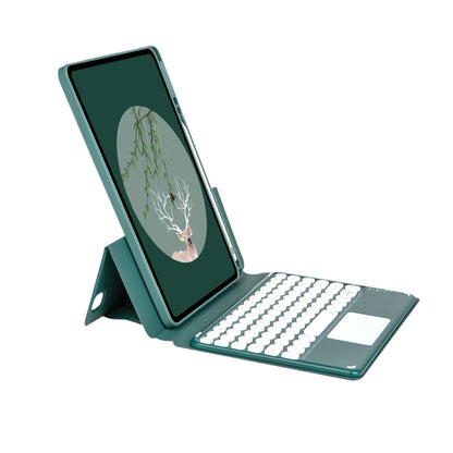 Bluetooth Keyboard Leather Case with Touchpad & Rotatable Bottom Case For iPad 10.2 2021 & 2020 & 2019 / Air 2019 / Pro 10.5 inch(Dark Night Green) - Universal by PMC Jewellery | Online Shopping South Africa | PMC Jewellery