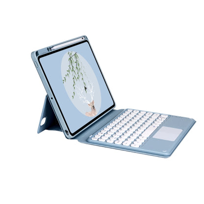 Bluetooth Keyboard Leather Case with Touchpad & Rotatable Bottom Case For iPad 10.2 2021 & 2020 & 2019 / Air 2019 / Pro 10.5 inch(Fog Blue) - Universal by PMC Jewellery | Online Shopping South Africa | PMC Jewellery