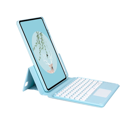 Bluetooth Keyboard Leather Case with Touchpad & Rotatable Bottom Case For iPad 10.2 2021 & 2020 & 2019 / Air 2019 / Pro 10.5 inch(Sky Blue) - Universal by PMC Jewellery | Online Shopping South Africa | PMC Jewellery