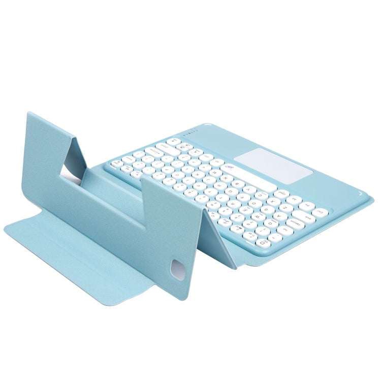 Bluetooth Keyboard Leather Case with Touchpad & Rotatable Bottom Case For iPad 10.2 2021 & 2020 & 2019 / Air 2019 / Pro 10.5 inch(Fog Blue) - Universal by PMC Jewellery | Online Shopping South Africa | PMC Jewellery