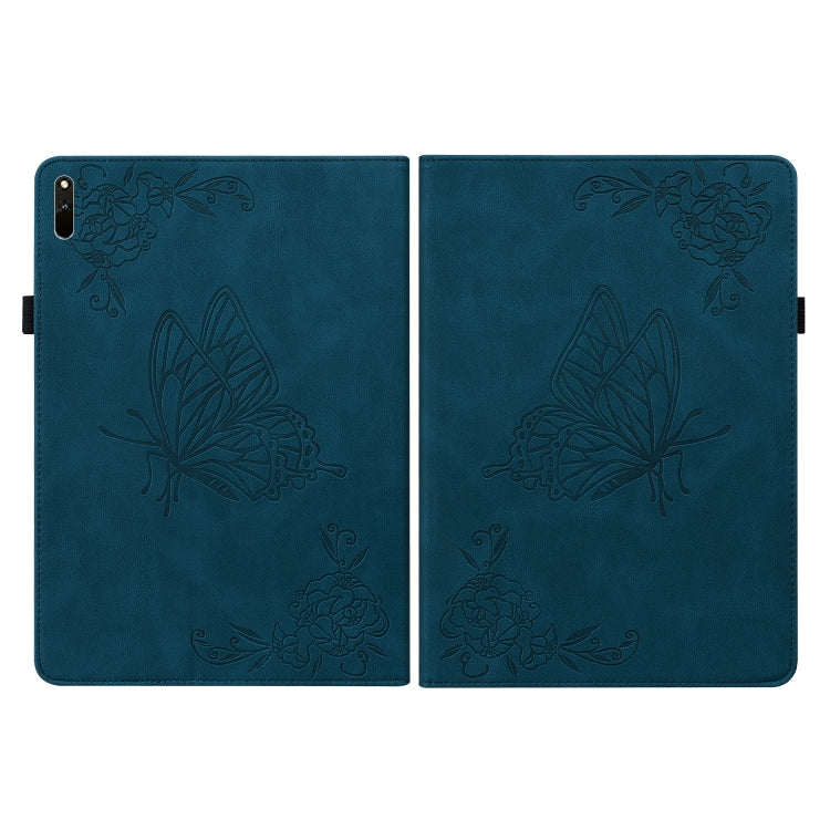 For Huawei MatePad 11 2021 Butterfly Flower Embossed Leather Tablet Case(Blue) - Huawei by PMC TechLife | Online Shopping South Africa | PMC TechLife | Buy Now Pay Later Mobicred