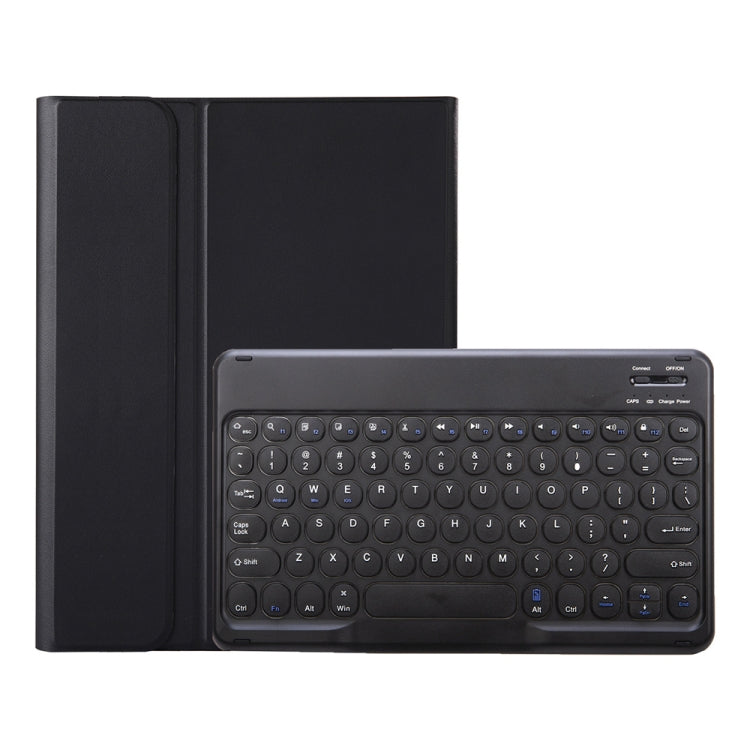 YA08B Lambskin Texture Voltage Round Keycap Bluetooth Keyboard Leather Case For Samsung Galaxy Tab A8 10.5 2021 SM-X200 / SM-X205(Black) - Samsung Keyboard by PMC Jewellery | Online Shopping South Africa | PMC Jewellery