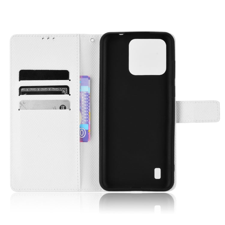 For Blackview A55 Pro Diamond Texture Leather Phone Case(White) - More Brand by PMC Jewellery | Online Shopping South Africa | PMC Jewellery