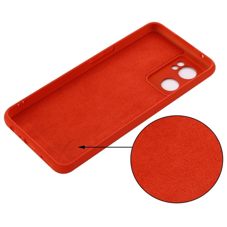 For OPPO Reno7 5G Global / Find X5 Lite Pure Color Liquid Silicone Shockproof Full Coverage Phone Case(Red) - OPPO Cases by PMC Jewellery | Online Shopping South Africa | PMC Jewellery | Buy Now Pay Later Mobicred