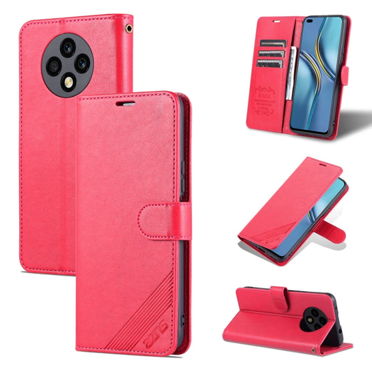 For U-Magic Enjoy 50 Plus AZNS Sheepskin Texture Flip Leather Phone Case(Red) - More Brand by AZNS | Online Shopping South Africa | PMC Jewellery | Buy Now Pay Later Mobicred