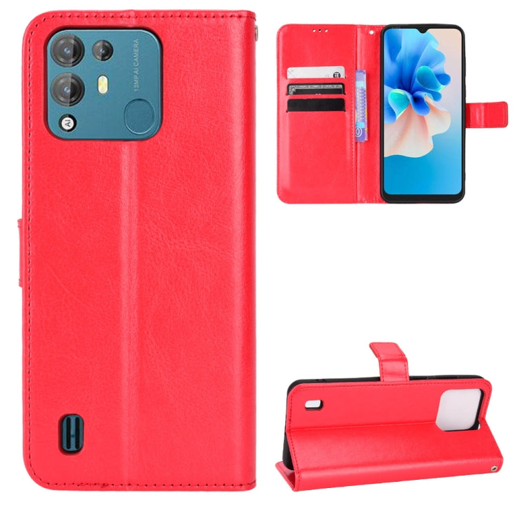 For Blackview A55 Pro Retro Crazy Horse Texture Leather Phone Case(Red) - More Brand by PMC Jewellery | Online Shopping South Africa | PMC Jewellery | Buy Now Pay Later Mobicred