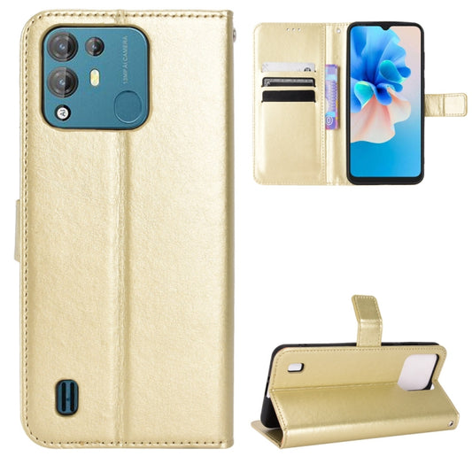 For Blackview A55 Pro Retro Crazy Horse Texture Leather Phone Case(Gold) - More Brand by PMC Jewellery | Online Shopping South Africa | PMC Jewellery | Buy Now Pay Later Mobicred