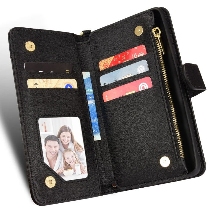 For Doogee S88 Pro / S88 Plus Litchi Texture Zipper Leather Phone Case(Black) - Doogee Cases by PMC TechLife | Online Shopping South Africa | PMC TechLife | Buy Now Pay Later Mobicred