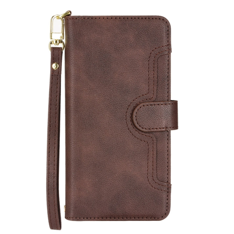 For Doogee X96 Pro Litchi Texture Zipper Leather Phone Case(Brown) - Doogee Cases by PMC Jewellery | Online Shopping South Africa | PMC Jewellery | Buy Now Pay Later Mobicred